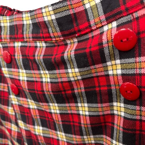 VTG 90s Plaid Skort Shirt Set Youth16 Mini Scottie Dog School Retro Fall Outfit - Picture 6 of 16
